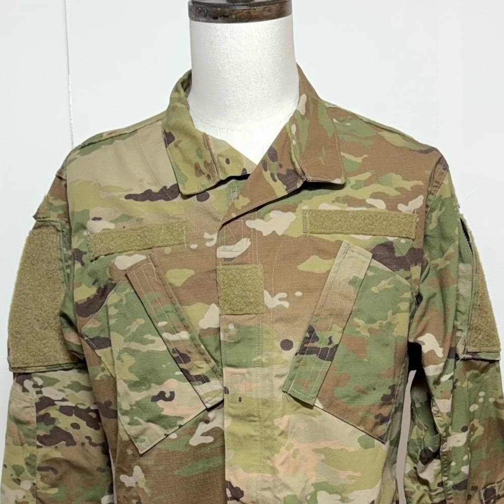 US Army Coat Jacket Men Medium Regular Green OCP Multicam Camo ACU Field Ripstop